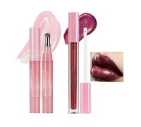 Lip Gloss Glitter - Non-sticky Long Lasting Hydrating Lipstick - Glitter Lip Kit,for Home Day Night Party Wedding Summer Winter Fall Offices School Date Event