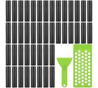 Lip Gloss Making Kit, 100 Black PP Lip Balm Tubes with 2 Filling Tools and Tray, DIY Homemade Lip Care for Women