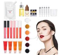 Lip Gloss Making Kit, Lip Gloss Kit to Make Your Own Lip Gloss, Moisturizing Homemade Lip Balm Set with Glitters, Beginner Lip Gloss Makeup Kits