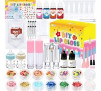 Lip Gloss Making Kit, Vezerd Make Your Own DIY Lipstick Lipgloss Makeup Set, Natural Beauty Lipstick Creative Gifts for Teenage Girls Birthday Presents, Christmas Set for Women Girlfriend
