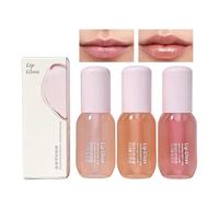 Lip Gloss Oil - 3 Pieces Hydrating Makeup Product, Nourishing Lip Plumper for Artists, Glossy Balm, Botanical Base with Non Sticky Finish, Beauty Care Tool for Smoothing and Plumping