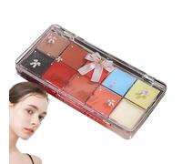 Lip Gloss Palette - 10-color Cosmetic Lip Paint Set, Hydrating Long-lasting Lipstick Kit | Portable Soft Smooth Makeup Palette, Tinted Moisturizing Gloss for Women Ladies, Everyday Beauty