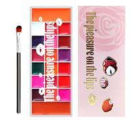 Lip Gloss Palette,20 Colors Lip Color Palette | Smudge-Proof Matte Tinted Creamy Eye Shadow Blush Waterproof for Bridal Stage Performance