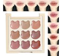 Lip Gloss Palette | 9 Colors Lip Palette for Lady Make up - Long-Lasting Matte Shades, High Pigment Cosmetics for Teens, Students, Workers, Young Girls