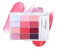 Lip Gloss Palette For Women - Gloss Lipstick Palette | 12 Colors Lip Gloss Tint Hydrating Lip Gloss | Hydrating Lip Gloss | Color Palette Lipstick Moisturizing Tinted Lip Gloss For Womenm, & Girls