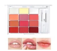 Lip Gloss Palette With Brush - 12 Colors Lip Gloss Giftt Set For Girls | Long-Lasting Hydrating Lipstick | Non-Sticky | High-Pigment Formula For All-Day Wear | Glosses For Girls 8-12