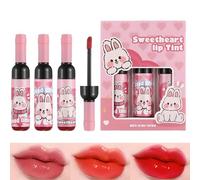 Lip Gloss Set, Lip Gloss for Women, 3 Colours, Moisturising Lipstick Colouring, Wine Bottle Shape, Long-Lasting, Daily Makeup for Women, Girls, Mother or Girlfriend