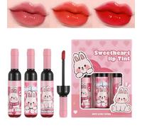 Lip Gloss Set, Lip Gloss for Women, 3 Colours Pigmented Lip Stain Set, Wine Bottle Shape, Long-Lasting Daily Makeup for Women, Girls, Mother or Girlfriend