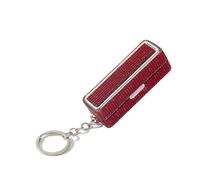 Lip Gloss Storage Case Purse, Travel Portable Lipstick Holder Lightweight Convenient Women Makeup Bling Cosmetic with Mirror(Red)