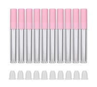 Lip Gloss Tube Empty Bottle Container,10PCS 2.5ml Refillable Round Lip Glaze Bottles Pink Lip Gloss Bottles DIY Empty Lip Balm Tube Container for Makeup