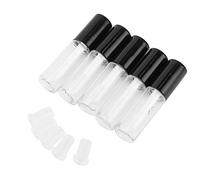 Lip Gloss Tubes 50pcs - .2ml Clear Empty Cosmetic Bottles with Brush Applicators, Ideal for DIY Gloss, Eyelash Serum & Nail Art Liquids
