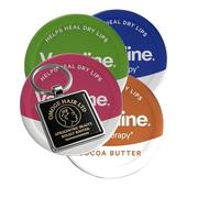 Lip Glow 4-Pack (Original, Cocoa Glow, Aloe Calm & Rosy Bliss) + Omoge Key Ring | Hydrating Lip Care Gift Set Organza Bags | Soft, Smooth, Moisturised Lips - Lip Balm