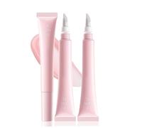 Lip Glow Gel, Soft Tube Lip Film With Silicone Brush, Premium Collagen Lip Gel for Women, Plump And Protect From Dryness, Smooth Non-Sticky Lip Glow Oil, Fresh Girl's Lip Care (2Pc)