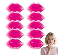 Lip Ice Pack for Injuries, Mini Small Gel Ice Pack, Hot and Cold Compress, Reduce Pain and Swelling, Dark Circles Fade, Eye Relax, Anti-Aging Lip Care Pad Gift for Girl Woman (10 PCS)