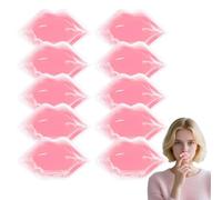 Lip Ice Pack for Injuries, Mini Small Gel Ice Pack, Hot and Cold Compress, Reduce Pain and Swelling, Dark Circles Fade, Eye Relax, Anti-Aging Lip Care Pad Gift for Girl Woman (Pink，10PCS)