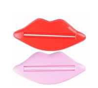 Lip Kiss Bathroom Tube Dispenser Toothpaste Cream Squeezer X2 RED AND PINK
