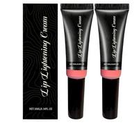 Lip Lightening Cream for Dark Lips, 2X10ML Lip Lightening Scrub Exfoliator, Moisturizing Lips Brightening Blam for Dark L-ip, Natural Darklip Removal Treatments Cream, for Women & Men