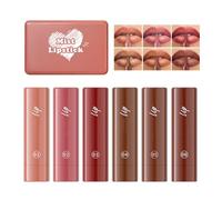 Lip Liner and Lipstick Set, Lip Combo Set 6 Color, Nude Matte Lipstick with Pigmented Lipliner, Long Lasting Waterproof & Smudge-Proof, Velvet Creamy Finish Makeup Kit for Women Daily Use