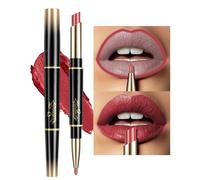 Lip Liner And Lipstick Set - Lip Pencil 2-In-1- Vegan Cruelty Free - Highly Pigmented Easy To Colour - Creamy Formula - Shaping Lip Liner Set