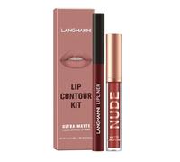 Lip Liner Matte Lipstick Nude Lip Combo Sets Kit, Nude Brown Lips Liner and Liquid Lipstick Set, Lip Combos Sets, High Pigmented Long Lasting Lipstick Waterproof Lip Combos (06)