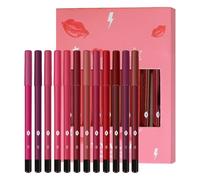Lip Liner Pencil - 12 Color Matte Long-Lasting Smudge-Proof Beauty,Lip Crayon - for Women Girls Teens Christmas Wife Mother Day Friends Family Sisiter Her Girlfriend
