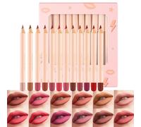 Lip Liner Pencil Set, 12 Color Long Lasting Lip Crayon Collection