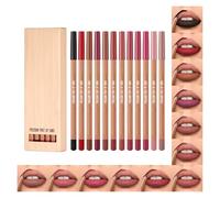 Lip Liner Pencil Set Waterproof Long Lasting Pencil Highs Pigmented Lipstick Pen Professional Matte Liner Set Long Lasting Lipstick Pen