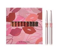 Lip Liner Set - 12PCS Waterproof Matte Lip Liners | Long Lasting Smooth Lips Pencil | Nude & Red Lips Contour Kit | Soft Definer for Women | Natural Makeup Pencil Gift | Travel-Size Liner Collection