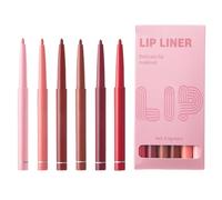 Lip Liner Set 6PCS, Matte Velvet Long-Lasting Luxury Intense Lipliner, Creamy Easy To Use Richly Pigmented Lip Liner Pencil For Colorful And Defined Lips