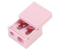 Lip Liner Sharpener with Cover Stainless Steel Blade Eyeliner Sharpener Pink Double Barrel Make up Pencil Sharpener Plastic Makeup Tool for Lip Eye Brow Pencils Eyeliner Back to School Stationery Set