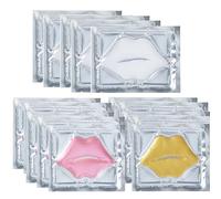 Lip Mask 15PCS Collagen Crystal Lip Mask Set, Deeply Hydrating, Nourishing & Anti-Wrinkle Treatment, Includes 3 Types of Plumping Gel Masks to Renew,Smooth & Rejuvenate Lips for a Fuller Look
