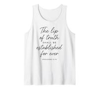 Lip of Truth Shall Be Established Proverbs 12:19 Bible Verse Tank Top