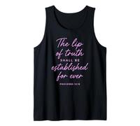 Lip of Truth Shall Be Established Proverbs 12:19 Bible Verse Tank Top