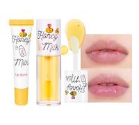 Lip Oil & Lip Scrub Set, Moisturizing Lip Oil Long Lasting Nourishing Lip, Hydrating Lip Gloss Honey Balm Lips Glow Lip Masks, Prevent Dry Crack, Exfoliator Clearing Dead Skin Repair Protection