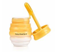 Lip Oil, Moisturizing Lip Lipstick With Brush, Non-Sticky Clear Lip Gloss, Hydrating Plumping Lip Balm, High Gloss Lip Care Set with Cute Honey Flavors ，1