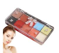 Lip Palette Makeup | Tinted Lip Gloss Palette in 10 Colours, Waterproof Jelly Makeup Long Lasting Lip Gloss Set for Women and Teens