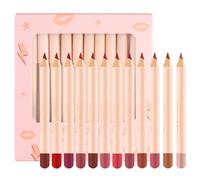 Lip Pencil Set - Long Lasting Lip Crayon, Makeup Kit with Lip Crayons, 12 Multifunctional Lip Pencils | For Girls Girlfriends Wives Grandmothers Daughters Nurses