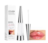 Lip Plumper for Full Lips,Moisturizing Clear Lip Gloss with Hyaluronic Acid,Smooth Plumping Lip Gloss Serum,Lasting Juicy Lip Hydrating Lip Filler,High Shine Lightweight Lip Beauty (#02)