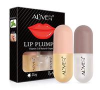 Lip Plumper Gloss - Natural Lip Plumper,Plumper Set Contains Day and Night Lip Gloss -Clear Lip Plump Gloss-Enhancer for Fuller & Hydrated Lips | Give Volume,Moisturize