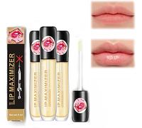 Lip Plumper, Lip Maximizer Hyaluronic Lip Plumper,Lip Plumping Serum Instant Lip Filler,Lip Balm Plumping Lip Gloss, Vitamin E Lip Plumping Serum, for Cracked & Dry Lips (3pcs)