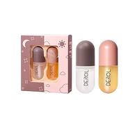 Lip Plumper, Natural Lip Plumper and Lip Care Serum Set Lip Enhancer Lip Gloss Day & Night Care for Fuller Softer Lips, Hydrated Beauty Lips, Increased Elasticity Lip