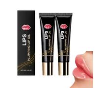 Lip Plumper Serum, Collagen Lip Booster Serum, Hyaluronic Acid Lip Care Oil, Moisturising Lip Oil with Hyaluronic Acid (2 Pieces)