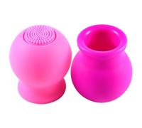 Lip Plumper Tool 2Pcs Lip Plumper Device, Soft Silicone Tool, Clean & Massage Facial Cleansing Brush, Multi-Use Face Care for Women