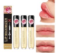 Lip Plumper Vitamin E Lip Plumping Serum, Lip Maximizer Hyaluronic Lip Plumper, Lip Enhancer Plumper Lip Care Serum, Lip Repairing Reduce Lip Fine Lines (3pcs)