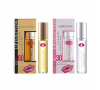 Lip Plumping Oil, 6.3 g Natural Lip Booster Moisturiser | Gentle Nourishing Care for Thin Makeup, Brittle and Cracked, Long-Lasting Moisture for Women, Girls (A+B)