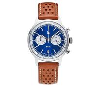 Lip Rallye Watch 39 mm Blue Dial Brown Leather Strap