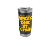 Lip Reading ASL Hand Gesture Deaf Hearing Loss Awareness Stainless Steel Insulated Tumbler
