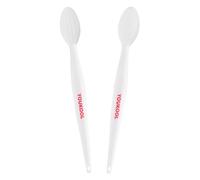 Lip Scrub Brush,Double-Sided Silicone Exfoliating Lip Brush Tool for Smoother and Fuller Lip Appearance,White,2pcs