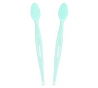 Lip Scrub Brush,Double-Sided Silicone Exfoliating Lip Brush Tool for Smoother and Fuller Lip Appearance,Green,2pcs