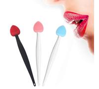 Lip Scrub Brush Tool,Double-Sided Silicone Exfoliating Lip Brushes Kits,Gentle Lip Exfoliator Scrubber Brush for Smooth,Soft,Bright,Fuller Healthy Lips